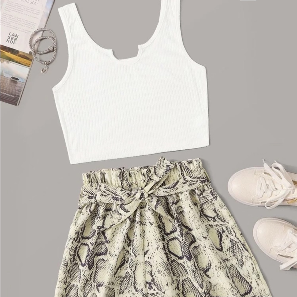 Crop top & shorts